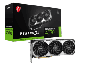 MSI NVIDIA GeForce RTX 4070 VENTUS 3X E OC 12G GDDR6X Graphics Card