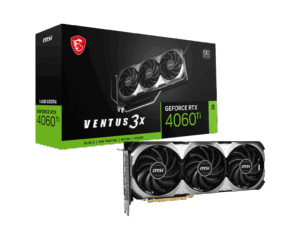 MSI NVIDIA GeForce RTX 4060 Ti VENTUS 3X OC 16G GDDR6 Graphics Card