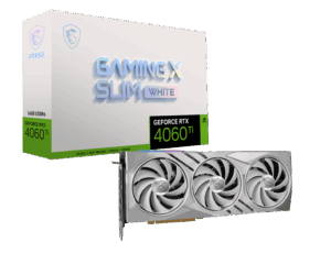 MSI NVIDIA GeForce RTX 4060 Ti Gaming X Slim White 16G GDDR6 Graphics Card