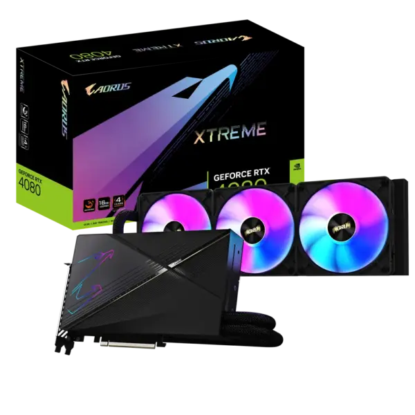Gigabyte NVIDIA GeForce RTX 4080 AORUS XTREME WATERFORCE 16GB GDDR6X Graphics Card