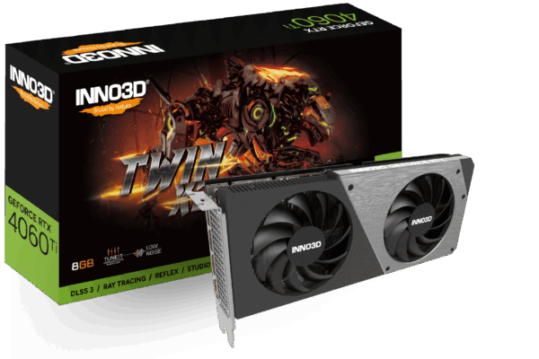 Inno3D NVIDIA GeForce RTX 4060 Ti Twin X2 8GB GDDR6 Graphics Card