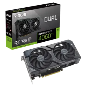 ASUS Dual NVIDIA GeForce RTX 4060 Ti OC Edition 16GB GDDR6 Graphics Card
