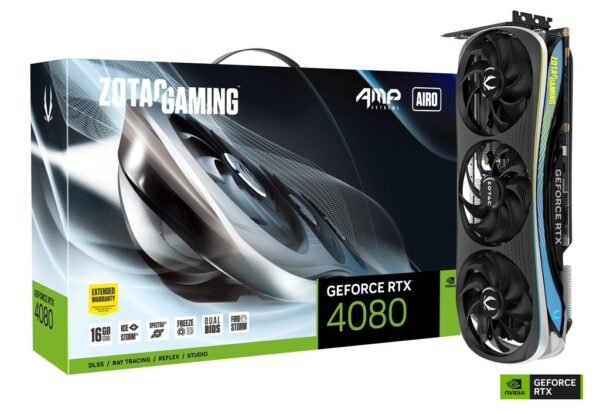 Zotac NVIDIA GeForce RTX 4080 AMP Extreme AIRO 16GB GDDR6X Graphics Card