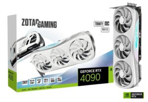 Zotac NVIDIA GeForce RTX 4090 Trinity OC White Edition 24GB GDDR6X Graphics Card