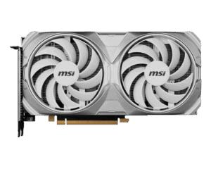 MSI NVIDIA GeForce RTX 4070 VENTUS 2X OC 12G GDDR6X WHITE Graphics Card Front View