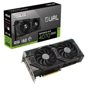 ASUS DUAL NVIDIA RTX 4070 SUPER Graphics Card & Box