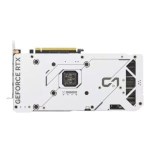 ASUS DUAL NVIDIA RTX4070 SUPER OC White Graphics Card Base of Card