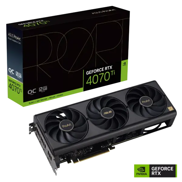 ASUS ProArt NVIDIA RTX 4070 Ti SUPER OC Graphics Card & Box