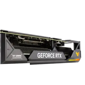 ASUS TUF GAMING NVIDIA RTX 4070 Ti SUPER OC Graphics Card Slot Close Up Angled View