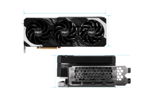 Palit NVIDIA RTX 4080 SUPER GamingPro OC Graphics Card Front & Back View