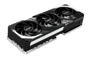 Palit NVIDIA RTX 4070 Ti SUPER GamingPro Graphics Card Angled View & Rear