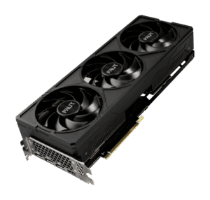 Palit NVIDIA RTX 4070 SUPER JetStream OC Graphics Card Side Angled View & Ports