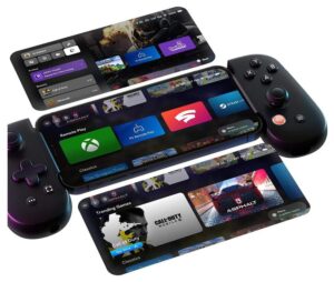Backbone One for iPhone Gaming Controller For iOS Lightning- Lightning (2nd gen) - Black Angled Screen Display