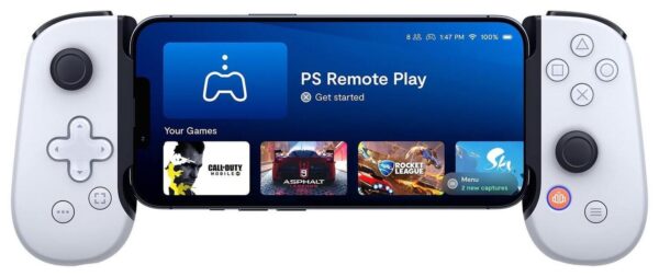 Backbone One: PlayStation Gaming Controller For iOS Lightning (2nd gen) - White Front View