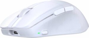 Turtle Beach - Pure Air Ultra-Light Wireless Gaming Mouse - White Side Front View & Port