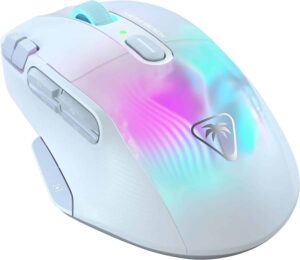 Turtle Beach - Kone XP Air Mouse - White Angled View & Buttons