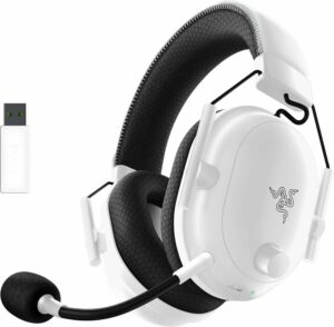 About the Razer - BlackShark V2 Pro Headset - White Angled View & USB