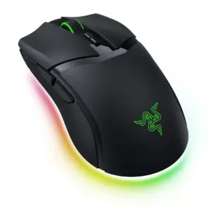 Razer - Cobra Pro Mouse – Black - Black Flat Angled View