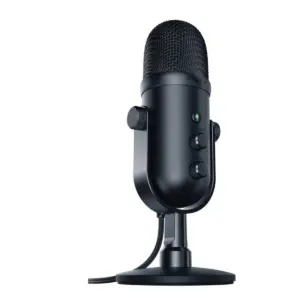Razer - Seiren V2 Pro Microphone - Black Angled View