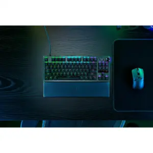 Razer Huntsman V3 Pro Tenkeyless RGB Keyboard - UK Layout Top View Set Up