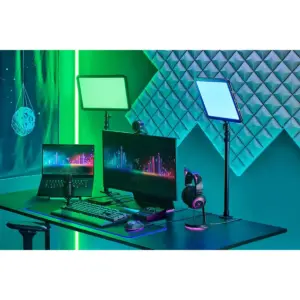 Razer - Key Light For Streaming - Chroma Set Up Front Angle