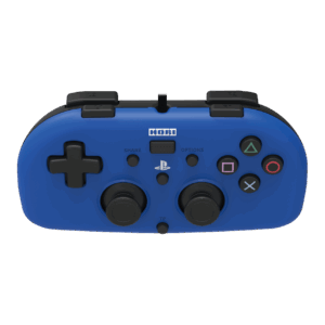 Hori - Wired Mini Gamepad For PlayStation 4 - Blue Front Tilted Angle