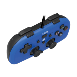 Hori - Wired Mini Gamepad For PlayStation 4 - Blue Angled View