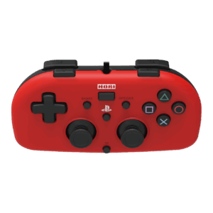 Hori - Wired Mini Gamepad For PlayStation 4 - Red Front Tilted View