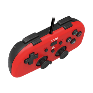 Hori - Wired Mini Gamepad For PlayStation 4 - Red Angled View