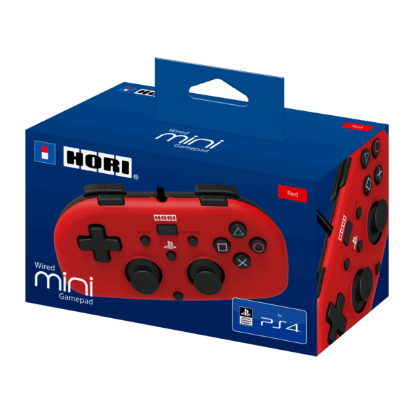 Hori - Wired Mini Gamepad For PlayStation 4 - Red Box