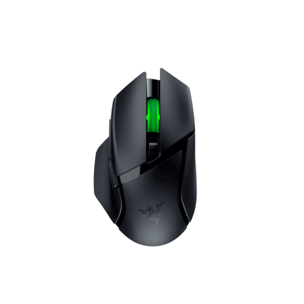 Razer - Basilisk V3 X HyperSpeed Wireless Mouse - Black Top View