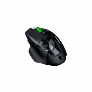 Razer - Basilisk V3 X HyperSpeed Wireless Mouse - Black Angled View & USB