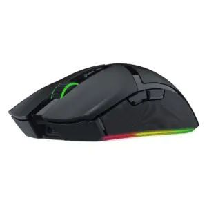 Razer - Cobra Pro Mouse – Black - Black Flat Angled View
